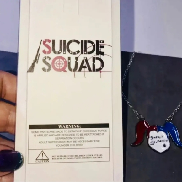 "THE PUDDIN' SPECIAL!" HARLEY QUIIN NECKLACE & KEYCHAIN GIFT SET BRAND NEW! - Picture 5 of 6